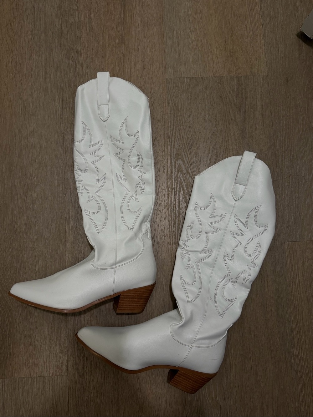 White Women's Western Knee-High Boots USED ONCE